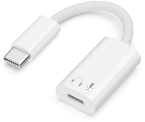 Seminer Adaptador Lightning a USB C Audio Soporte Line Control para iPhone 16/15 Pro MAX Plus, iPad Air/Pro/Mini, No para Carga/Transferencia de Datos