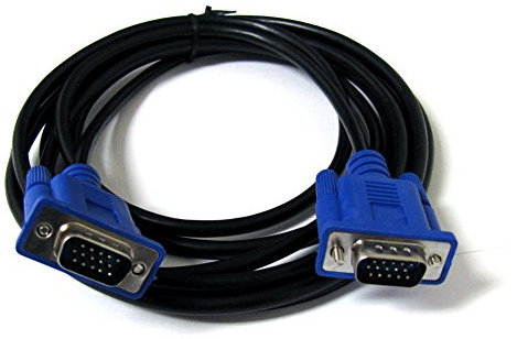 SATKIT Câble VGA 5 mètres - VGA mâle à mâle pour Ordinateur, Télévision, Projecteur, Moniteur