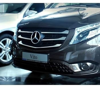 MERCEDES VITO w447 2014+ Barre de calandre en chrome, 5 pièces, acier inoxydable