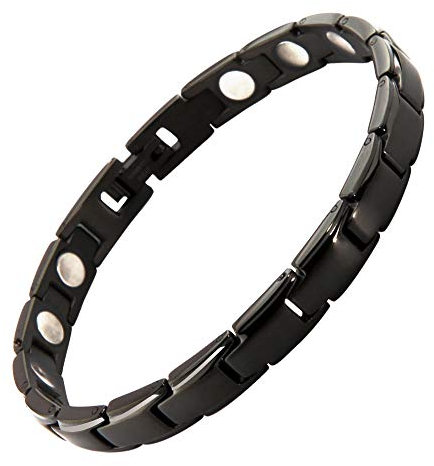 はち Magnetarmband für Frauen Gelenke 3500 Gauss starkes Magnetisches Armband Damen Gesundheit Geschenk zum Muttertag (Schwarz)