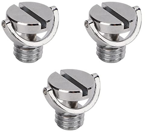 Annadue 3Pcs 3/8 Vite di Montaggio D Shaft D-Ring Vite per Fotocamera Treppiede Monopiede/Piastra a Sgancio Rapido (QR) DSLR SLR Luce di Riempimento Stand