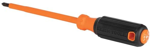 Klein Tools 6836INS Insulated Screwdriver, Made in USA, 1000V #2 Phillips Tip Screwdriver with 6-Inch Shank, Tip-Ident, Cushion-Grip Handle