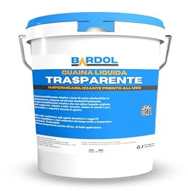 Guaina liquida TRASPARENTE impermeabilizzante da 1-6-20 KG. (20 KG)