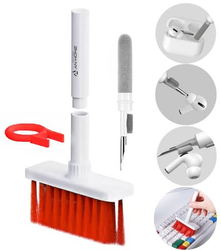 Tastatur-Computer-Reinigungsset, Bürste mit Tastenkappen für Tastatur-Reiniger, Laptop, PC, 5-in-1-Reiniger, Multifunktions-Elektronik-Reinigungswerkzeug, Multibürste, Techbrush, weiche Bürste für