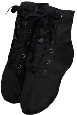 YANFJHV Femmes Hommes Chaussures de loisirs en toile Chaussons Jazz Bottes Chaussures de danse Semelles souples Chaussures d'exercice Ballet Danse Chaussures Femme Bottines Noir 44