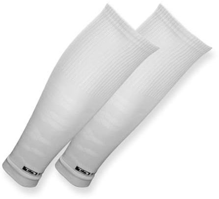 Tapedesign - Tubes Pro, 1 par de Medias de fútbol (sin Calcetines), Color Blanco para Mujeres, Hombres y niños - Mangas de fútbol para espinilleras - Medias de fútbol largas hasta la Rodilla - Medias