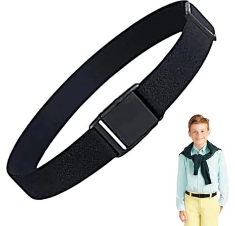DAAIZIII 1 Stück Kindergürtel, Jungen, Schwarz, Unisex, Für Schuluniformen, Freizeitkleidung, Smokings, Jeans, Hosen, Kleider