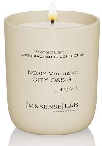 M&SENSE Duftkerzen im Glas Stadtoase - Natursojawax Kerze 150g 30h Brenndauer, Geschenk für Frauen und Männer, Aromatherapie für Zuhause, Bad,Yoga Entspannung, Soy Candle Candela di soia naturale