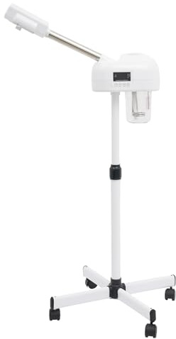 Vaporizador facial, 750 W, sauna facial profesional, limpiador de poros 2 en 1, humidificador multifunción, boquilla giratoria de 360°, vapor facial para salón y hogar, niebla cálida