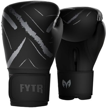 FYTR Razor Synthetic Leather Boxing, Muay Thai & Kickboxing Gloves for Men & Women, Boxing Training Gloves with Wrist Support for Sparring, Punch Bag, MMA & Combat Sports Workouts - 10 oz
