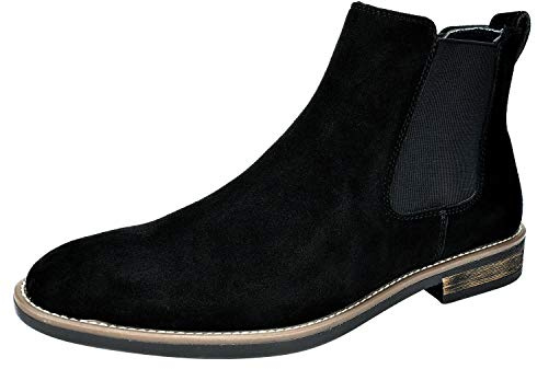 Bruno Marc Bota Chelsea Hombre Botines Hombre Vestir,Negro Mate,42
