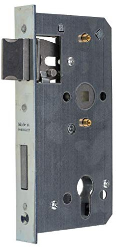 Ersatz-Metalltorschloss mit Stulpe 24x179 mm für 30mm Schlosskästen, Dornmaß 55