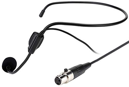 3-stifts XLR-hörlursmikrofon, professionell mini-trådlös mikrofon, för sport, shower, polis, telefonoperatörer, högtalare, telefoner och andra situationer.