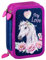 Ragusa-Trade Mädchen Kinder Pferde 3-Fach Federtasche Federmappe Schlamper 44 TLG. gefüllt (PF3FAB), blau/rosa, 20 x 13 x 6 cm