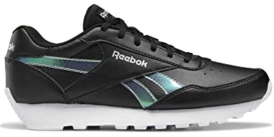 Reebok Rewind Run, Zapatillas Mujer, Black White Silver Met, 37 EU