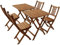 SAM 6tlg. Balkongruppe Blossom, Akazienholz massiv + geölt, Gartengruppe mit 2 Tische 60x60 cm + 4 Stühle, klappbar, für Garten, Balkon und Terrasse