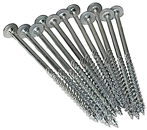 KLIMAS Vis à bois zinguée blanc - tête ronde - filetage partiel - empreinte torx - pointe anti-fendage 8 x 220 - Boîte de 50 - Tornillos Roscachapas, Tornillo, Vis, pointes, boulons