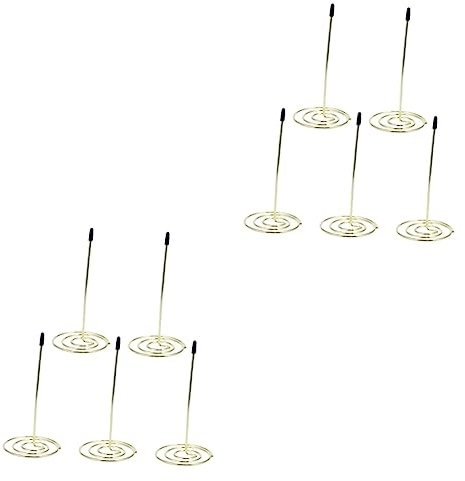 YARNOW 10piezas Soporte De Recibos De Inoxidable Estable y Resistente Para Oficina Restaurante y Hogar Organizador De Tickets y Notas