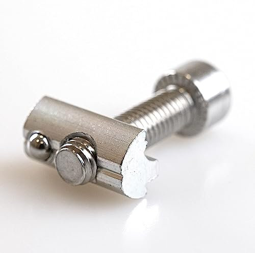 NAKA Zylinderkopfschrauben-Set inkl. Nutenstein Kugel M8 Photovoltaik-Aluprofil A2-70, Edelstahlschraube Solarmodul-Halterun-Befestigung, Nutenschraube PV-Modul-Halterung Montageschiene 30mm 20 Stk.