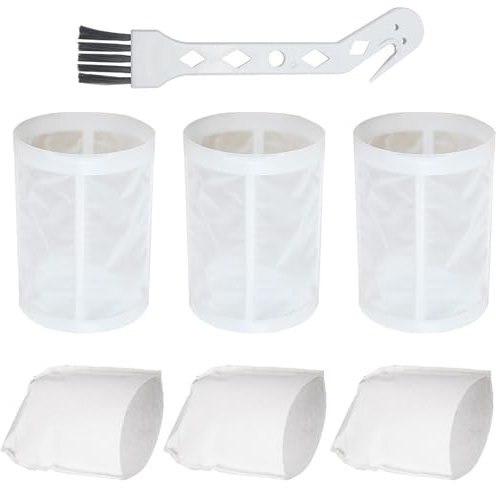 GIONAR 6 Stück Staubsauger Filter für Makita CL100/106/180 DCL180, Vorfilter und Pre Filter Kit, Vorfilter Teil 451208-3, Filter Teil 443060-3 (3 Filter + 3 Vorfilter + 1 Bürste)