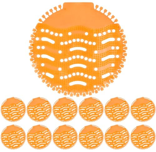 ACWOO Écran D'Urinoir, 12PCS Urinal Screen Desodorisant Urinoir avec Parfum, Ecrans Pour Urinoir Filtre à Urinoir, Tapis d'Urinoir Tamis à urinoir Tapis d'Urinoir pour Urinoir et Salle de Bain