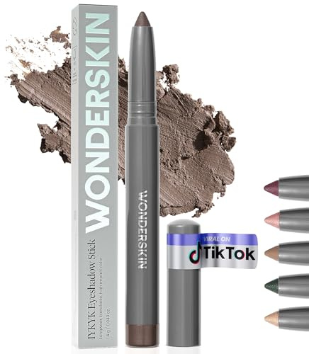 Wonderskin IYKYK Eyeshadow Stick - Longwear Eye Shadow Sticks, Budge-Proof and Waterproof Shimmer Eyeshadow Stick with Built-in Sharpener (Ash)