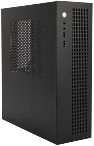 MATX,ITX,USB2.0 Small PC Case Steel Plate,Supports MATX,ITX Motherboards,SSDx2,HDDx1,180mm Graphics Card Length,80mm CPU Cooling Height,80x15mmx2 Fans,Easy Access Front