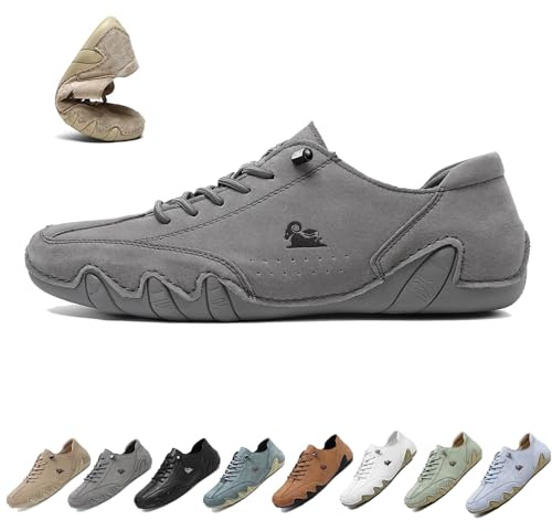 LOVEWLVNCL Chaussures de Marche Barefoot Légères pour Femmes et Hommes, Vogldeck - Chaussures Beck Orthopédiques Imperméables et Respirantes, Mocassins Décontractés Unisexes Antidérapants(Gris,36 EU)