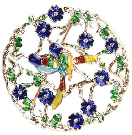 ULTECHNOVO Spilla Gioiello di Uccelli in Lega Smalto, Decorazione per Abbigliamento e Borsa, Artigianato Raffinato e Resistente allo Sbiadimento, Stile Moda