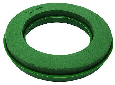 mosy Steckmasse Kranz 40 cm m. Wassersp., Steckschaum Ring Steckmoos Steckschwamm rund Blumen-Gestecke