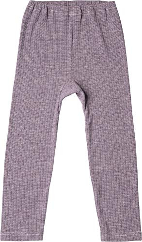Cosilana, Leggings para niños/Calzoncillos largos, 45% algodón KBA, 35% lana kbT, 20% seda, Uni ciruela 23, 116