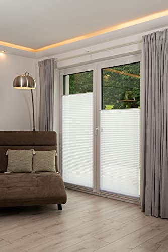Khome - Estor Plisado (40 x 130 cm), Color Blanco