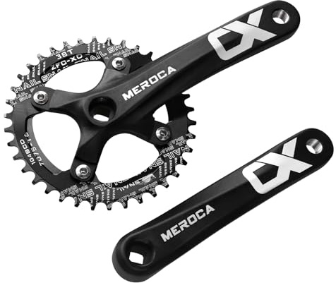 Mountain Bike Crankset, MTB Square Taper Crankset with 170mm Arm 104 BCD