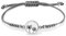 Miss Lovie Armband Damen Pusteblume Stoff mit Edelstahl Anhänger Glücksbringer Wunscherfüller im Charm Design Geschenk für Freundin inkl. Geschenkverpackung (1 x Armband Pusteblume Grau)