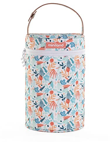 Miniland - Funda Isotérmica para Termos y Biberones Thermibag, Bolsa Térmica con Asa para Transportar Fácilmente 700ml (Mediterranean)