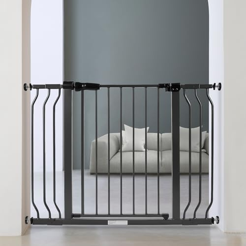 BalanceFrom Easy Walk-Thru Safety Gate for Doorways and Stairways with Auto-Close/Hold-Open Features, Multiple Sizes