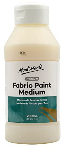 Mont Marte Fabric Paint Medium Premium 250ml(8.5 US fl.oz), Médium textile pour la peinture sur tissu, empêche l'écaillage, idéal pour les vêtements, les articles ménagers et plus encore