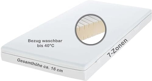 Mountbeaver Sarnia 3 90x200 cm 7-Zonen Komfortschaummatratze, 16 cm hoch, RG37