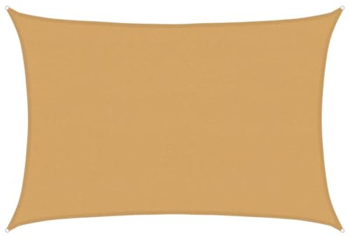 vidaXL Solsegel 160 g/m² rektangulär sand 4x6 m HDPE