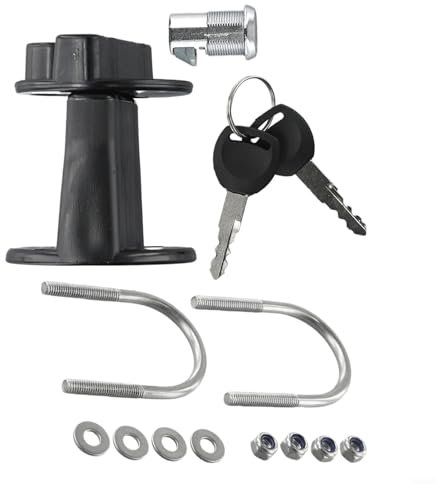 Besttoolifes Fuel Oil Tank Bracket Lock Fastener Mount Petrol Can Jerry Cans Holder Spare Oil Tanks Bracket For 3L / 5L Fuel Tank On Motorcycle Off-Road Vehicles-with Lock