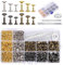 240pcs Leather Rivets - 3 Sizes Metal Double Cap Tubular Rivets with 3 Fixing Tool Kit, DIY, Craft, Fabric, Clothes, Shoes (4 Colors)