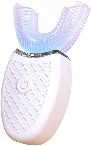 Ultrasonic Electric Toothbrush, 360 Degree Automatic Teeth Whitening Gum Massager Rechargeable U Type Lazy Toothbrush for Adults Women