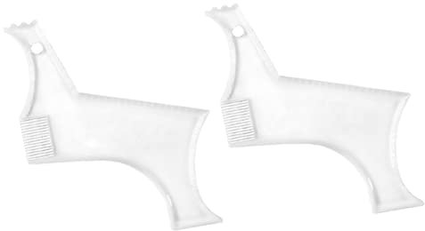 CRILSTYLEO 2 Stück Bart Styling Kämme für Männer Tragbare Koteletten Styling Kämme Langlebige Bart Modellierungslineale Tools