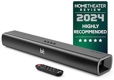 MAJORITY Bluetooth Soundbar for TV | 140W 2.2 Wireless Sound bar for smart tv with 3D Sound | TV Speakers Soundbar with Built-In Subwoofer | HDMI ARC, AUX, Optical Naga 80 sound bar