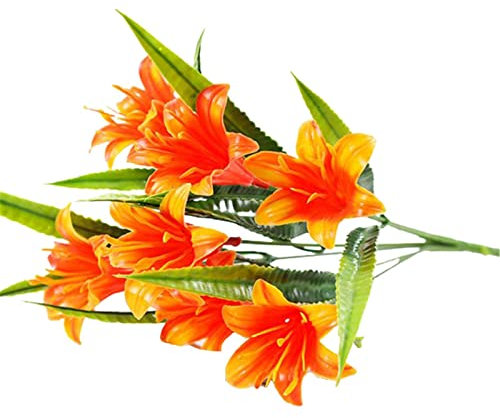 Bouquet de fleurs de lys artificielles en tissu pour décoration de mariage, maison et fête, plusieurs couleurs