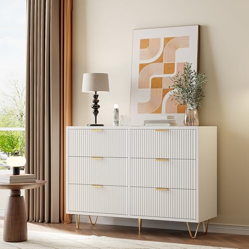 FEEOHOME Mobile di stoccaggio, armadio con cassetti, mobile profondità 30 cm, cassettiera con 6 cassetti, cameretta, cassettiera con dispositivo antiribaltamento per camera da letto, soggiorno
