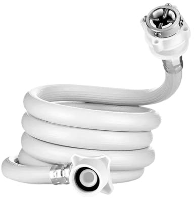 Tubo di ingresso dell'acqua filettato anticaduta a 4 punti for lavatrice automatica Tubo dell'acqua allungato for lavatrice(1m)