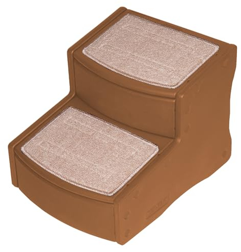 Pet Gear Easy Step II Pet Stairs, 2 Step for Cats/Dogs up to 75-pounds, Portable, Removable Washable Carpet Tread, No Tools Required