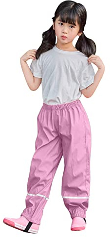 Generiskt ventilerande vattentätt dubbelgolv lertyg baby-barn-varma hängselbyxor-vindtäta byxor-barn-regnbyxor barnarmbandsur textilarmband