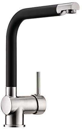 LINEA Drive 1S Armatur/Edelstahlfarbig/Schwarz/Festauslauf/Hochdruck